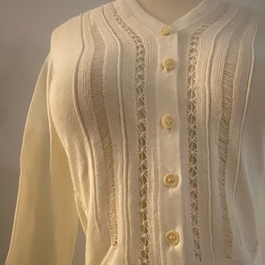 Delicate thread light weight knit sweater XS cárdigan